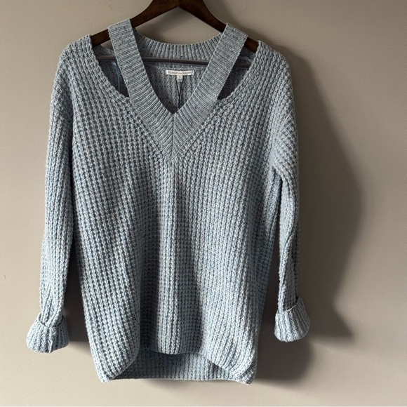 REBECCA MINKOFF DRACO SWEATER LIGHT BLUE MULTI SIZE SMALL - Picture 2 of 8